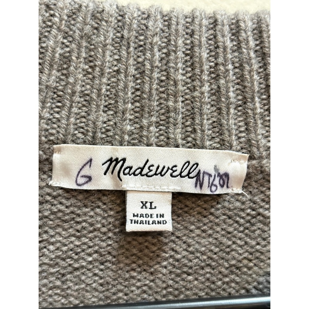 Madewell Sweater Womens XL Gray SoftWool Boxy Crewneck Pullover Minimalist NT602 - Picture 4 of 5